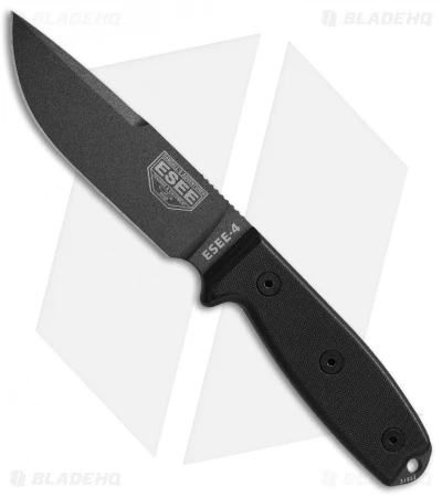 ESEE Knives ESEE-4P-CP-TG-B Clip Point Knife Black G-10 (4.5" Black) 3 ESEE Knives ESEE-4P-CP-TG-B Clip Point Knife Black G-10 (4.5" Black)