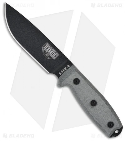 ESEE Knives ESEE-4P-KO Knife (4.5" Black) *No Sheathing* 3 ESEE Knives ESEE-4P-KO Knife (4.5" Black) *No Sheathing*
