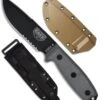 ESEE Knives ESEE-4S-CP-MB Clip Point Knife MOLLE Back (4.5" Black Serr) 2 ESEE Knives ESEE-4S-CP-MB Clip Point Knife MOLLE Back (4.5" Black Serr) -ESEE Knife Shop esee 4s cp mp clip point molle