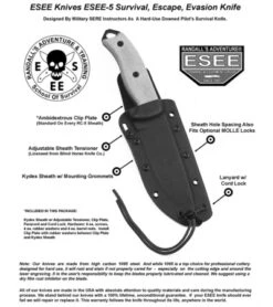 ESEE Knives ESEE-5S-OD Knife Tactical Survival Fixed Blade (5.25" Green Serr) 9 ESEE Knives ESEE-5S-OD Knife Tactical Survival Fixed Blade (5.25" Green Serr) -ESEE Knife Shop esee 5 sheath instructions