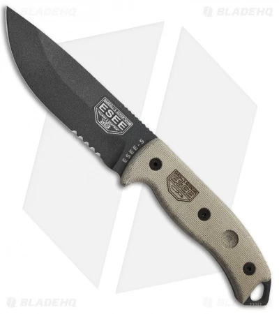 ESEE Knives ESEE-5S-TG Fixed Blade Knife (5.25" Gray Serr) 3 ESEE Knives ESEE-5S-TG Fixed Blade Knife (5.25" Gray Serr)