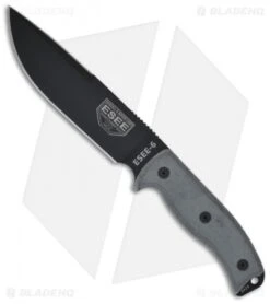 ESEE Knives ESEE-6P-CP Knife W/ Clip Point & Coyote Brown Sheath (6.5" Plain)