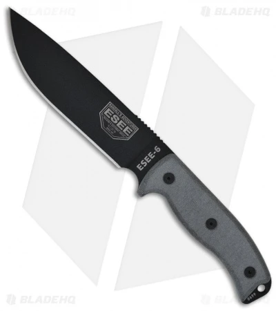 ESEE Knives ESEE-6P-B Knife Micarta (6.5" Black) 3 ESEE Knives ESEE-6P-B Knife Micarta (6.5" Black)
