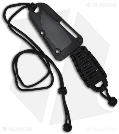 ESEE Knives Izula Black Survival Concealed Carry Neck Knife Cord Wrapped Handle 4 ESEE Knives Izula Black Survival Concealed Carry Neck Knife Cord Wrapped Handle - Image 2