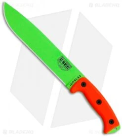ESEE Junglas Survival Fixed Blade Knife + Sheath (10.5" Venom Green)