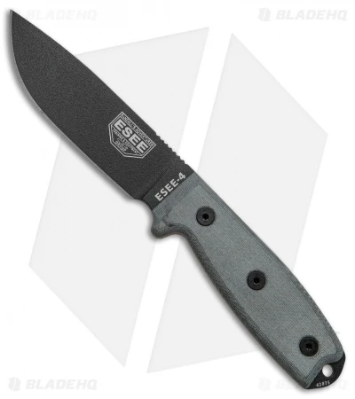 ESEE Knives ESEE-4P-B Fixed Blade Knife (4.5" Black) 3 ESEE Knives ESEE-4P-B Fixed Blade Knife (4.5" Black)