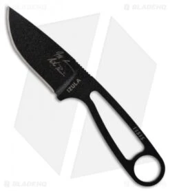 ESEE Knives Izula Black Signature Model Survival Neck Knife W/ Sheath