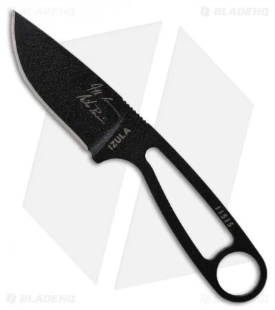 ESEE Knives Izula Black Signature Model Survival Neck Knife W/ Sheath 3 ESEE Knives Izula Black Signature Model Survival Neck Knife W/ Sheath