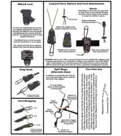 ESEE Knives Izula Black Survival Concealed Carry Neck Knife Cord Wrapped Handle 9 ESEE Knives Izula Black Survival Concealed Carry Neck Knife Cord Wrapped Handle -ESEE Knife Shop izula sheath instructions back 2